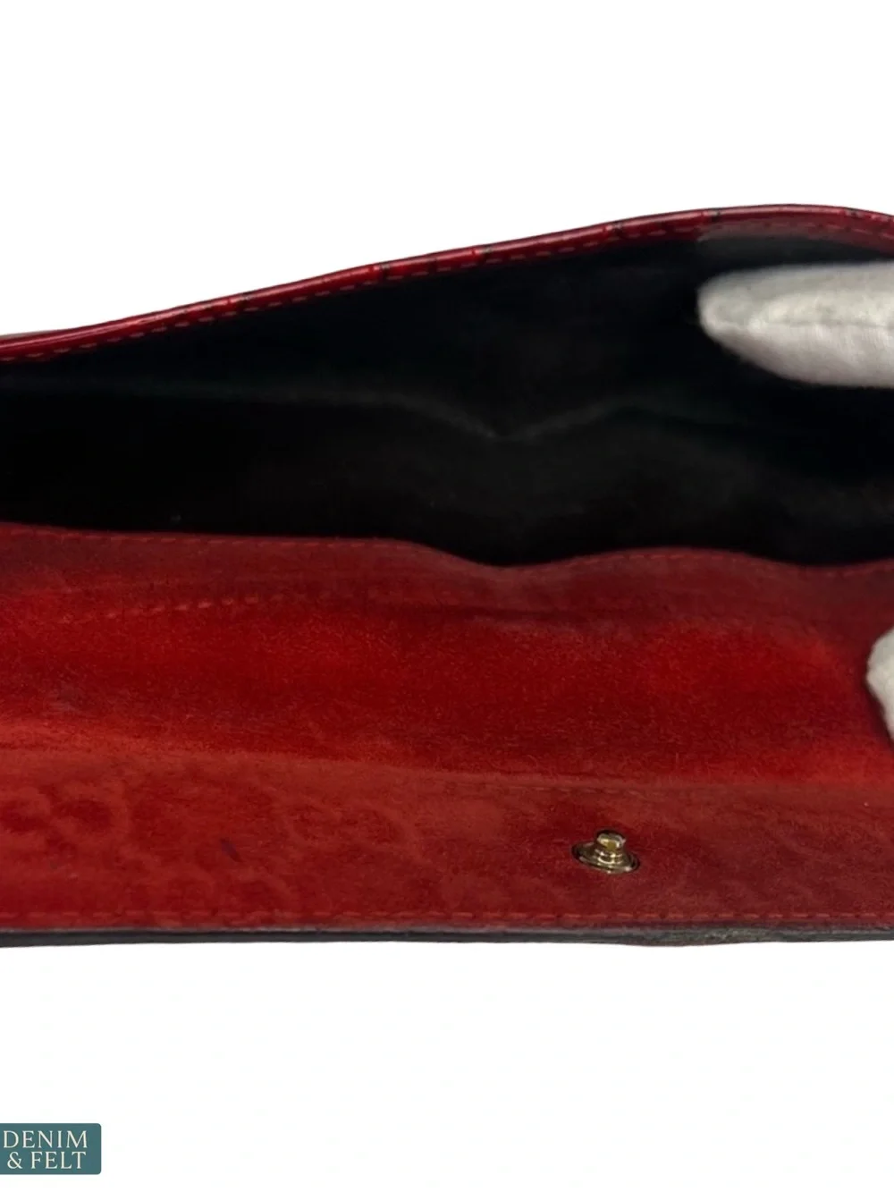 Gucci Red Guccissima Patent Leather Heart Logo Wallet‎ Bifold Vintage - Picture 11 of 13